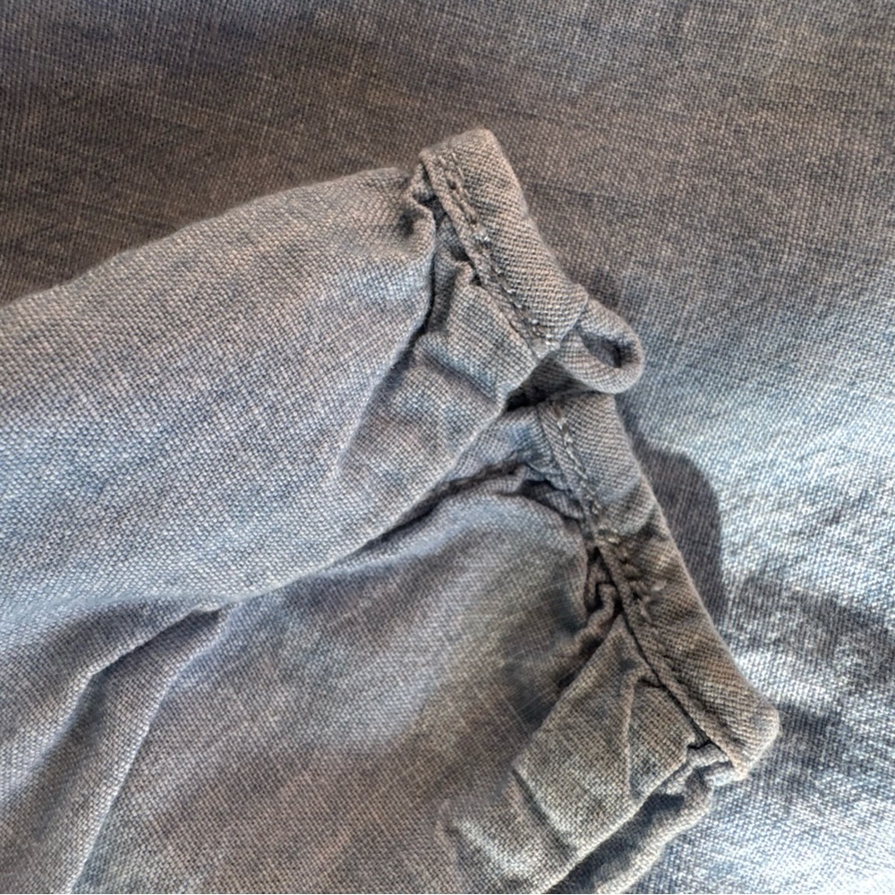 Ralph Lauren Baby Girl's Chambray Jean Long Sleeve Blouse Top Blue 24 Months - Picture 5 of 9